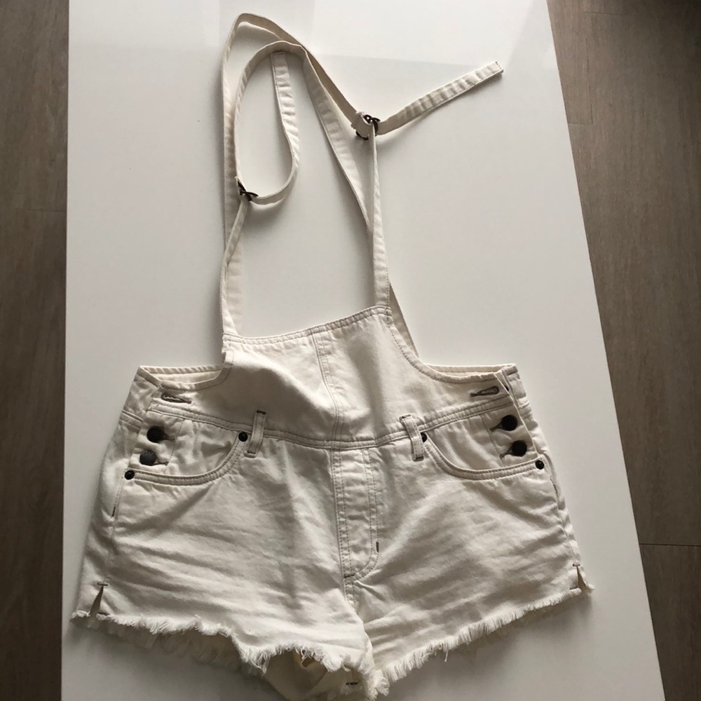 Free People white/creme overalls!